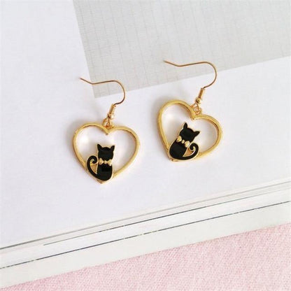  Cat Heart Earrings sold by Fleurlovin, Free Shipping Worldwide