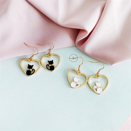  Cat Heart Earrings sold by Fleurlovin, Free Shipping Worldwide