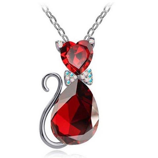  Cat Heart Necklace sold by Fleurlovin, Free Shipping Worldwide