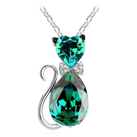  Cat Heart Necklace sold by Fleurlovin, Free Shipping Worldwide