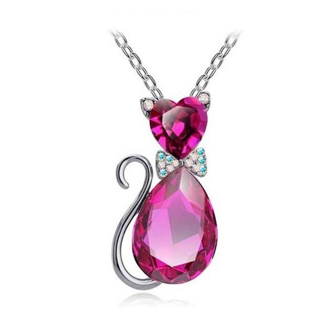  Cat Heart Necklace sold by Fleurlovin, Free Shipping Worldwide
