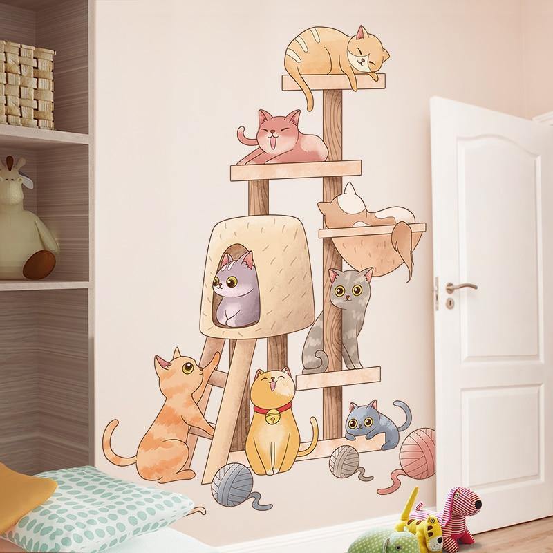  Cat House Wall Sticker sold by Fleurlovin, Free Shipping Worldwide