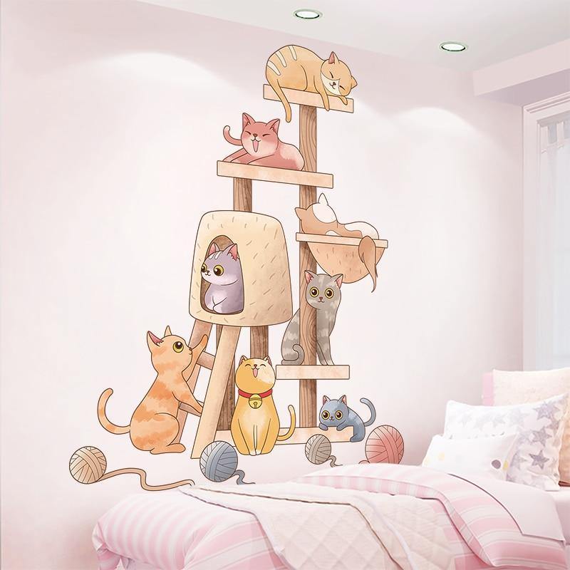  Cat House Wall Sticker sold by Fleurlovin, Free Shipping Worldwide