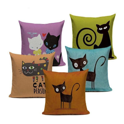  Cat Linen Pillowcase sold by Fleurlovin, Free Shipping Worldwide