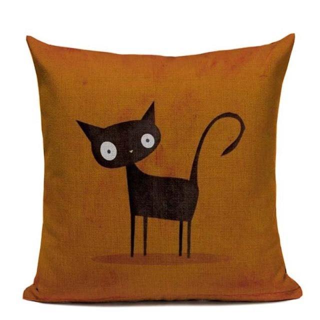  Cat Linen Pillowcase sold by Fleurlovin, Free Shipping Worldwide