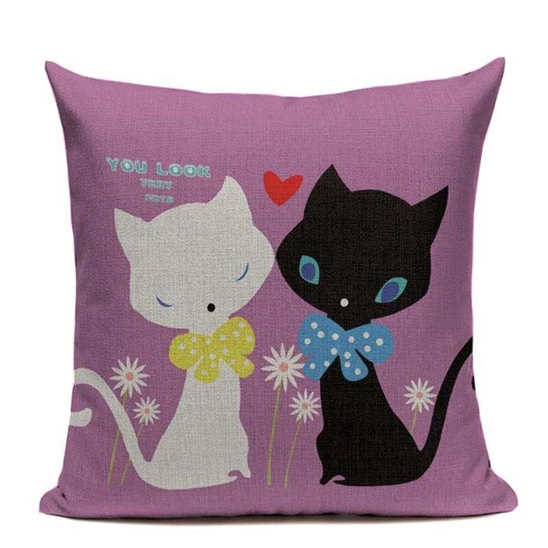  Cat Linen Pillowcase sold by Fleurlovin, Free Shipping Worldwide