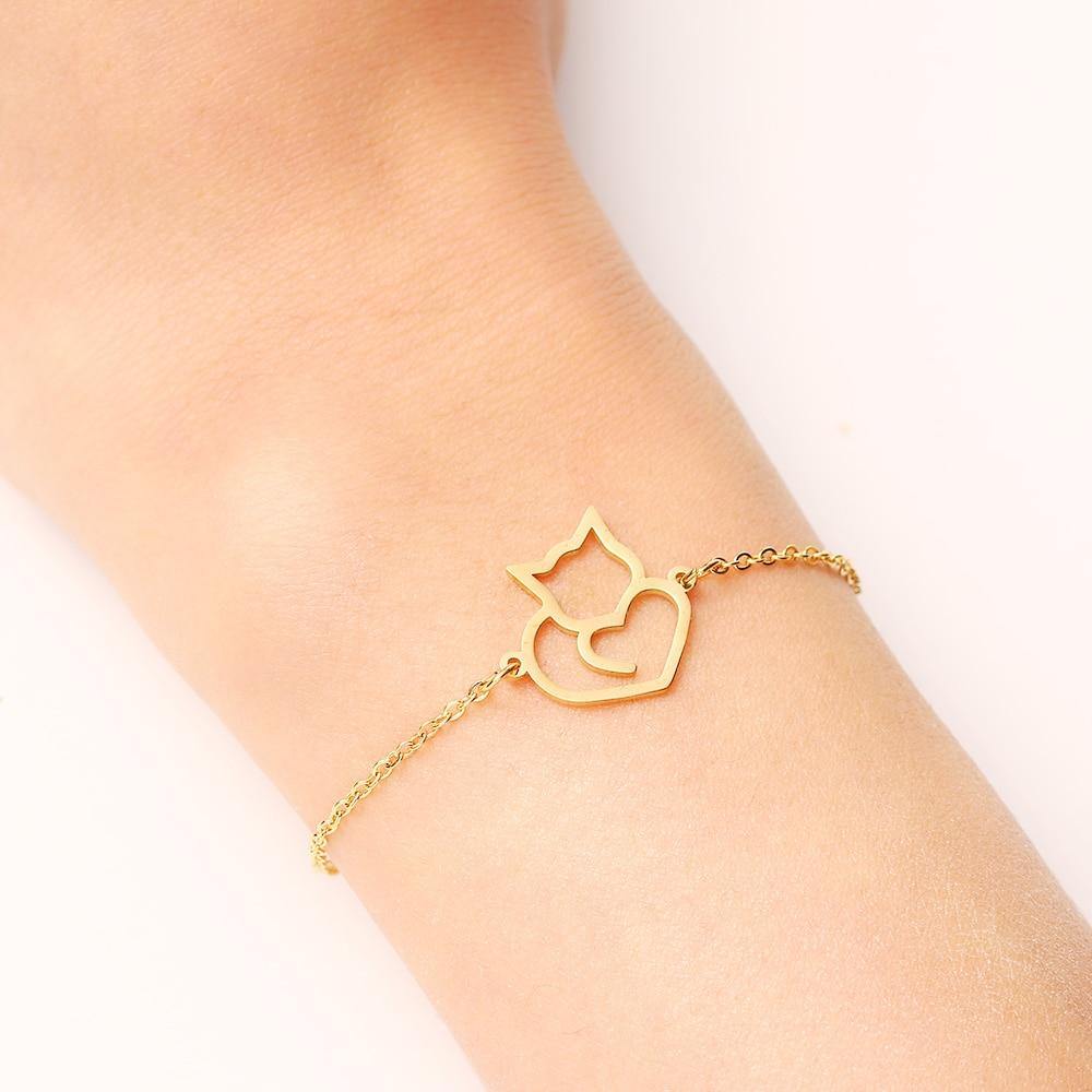  Cat Love Bracelet sold by Fleurlovin, Free Shipping Worldwide