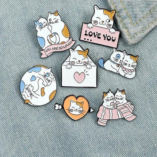  Cat Love Brooch sold by Fleurlovin, Free Shipping Worldwide