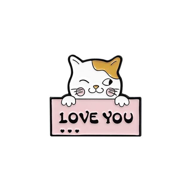  Cat Love Brooch sold by Fleurlovin, Free Shipping Worldwide