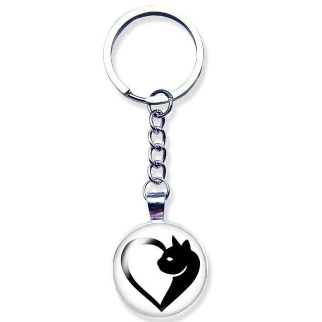  Cat Love Keychain sold by Fleurlovin, Free Shipping Worldwide