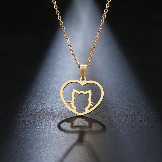 Cat Love Necklace sold by Fleurlovin, Free Shipping Worldwide