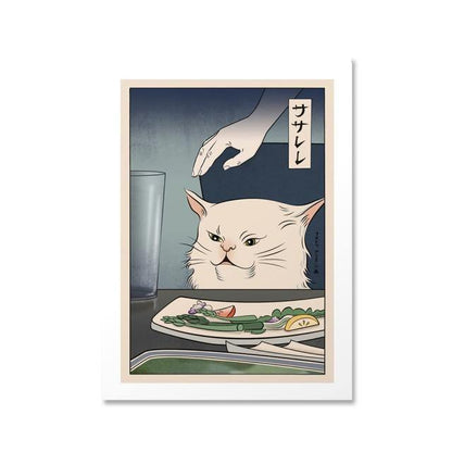  Cat Meme Wall Art sold by Fleurlovin, Free Shipping Worldwide