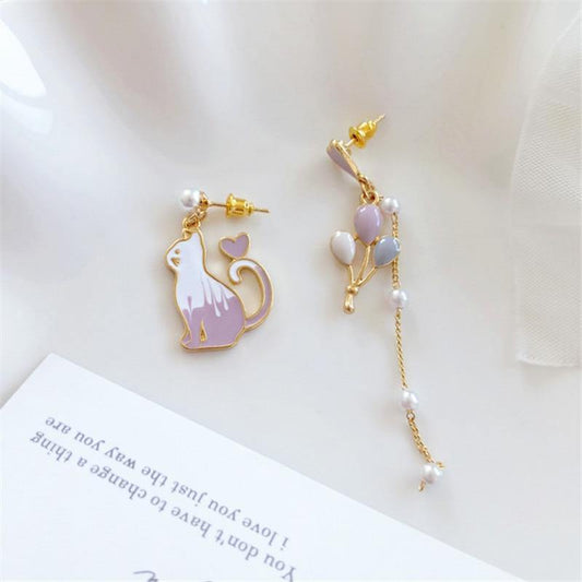  Cat Pearl Earrings sold by Fleurlovin, Free Shipping Worldwide