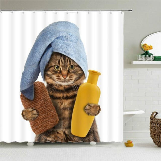  Cat Shampoo Curtain sold by Fleurlovin, Free Shipping Worldwide