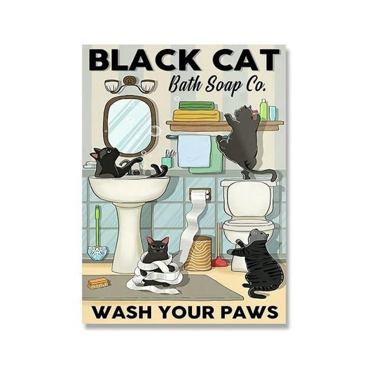  Cat Toilet Wall Art sold by Fleurlovin, Free Shipping Worldwide