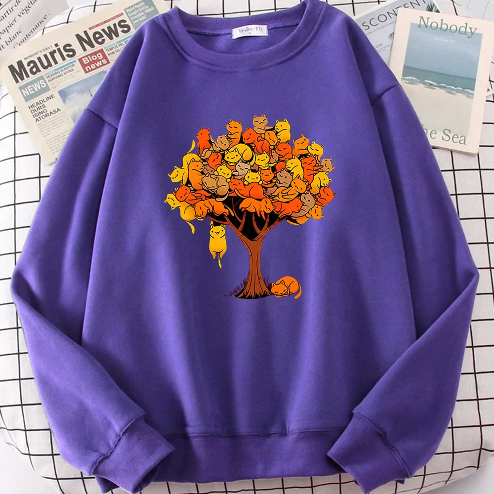  Cat Tree Sweatshirt sold by Fleurlovin, Free Shipping Worldwide