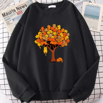  Cat Tree Sweatshirt sold by Fleurlovin, Free Shipping Worldwide