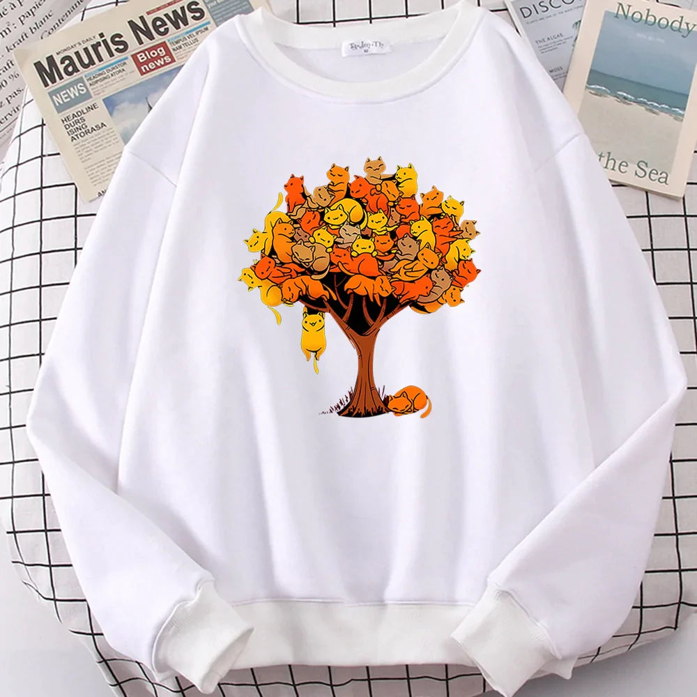  Cat Tree Sweatshirt sold by Fleurlovin, Free Shipping Worldwide