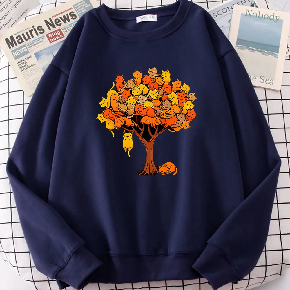  Cat Tree Sweatshirt sold by Fleurlovin, Free Shipping Worldwide