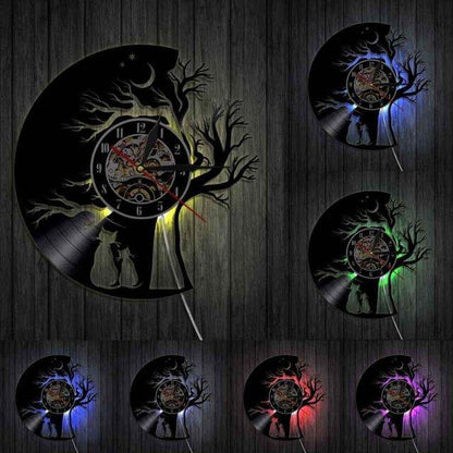  Cat Tree Wall Clock sold by Fleurlovin, Free Shipping Worldwide