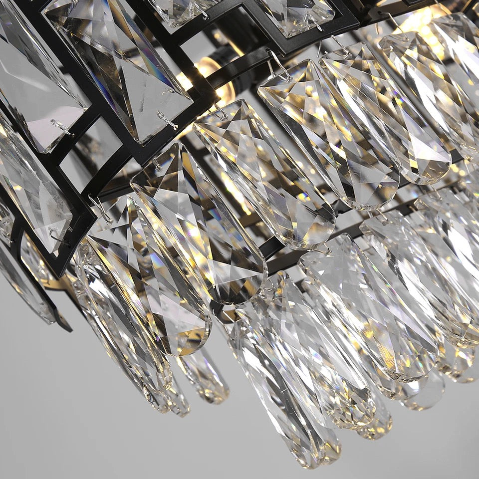 Chandelier Charzetta Crystal Black Chandelier sold by Fleurlovin, Free Shipping Worldwide