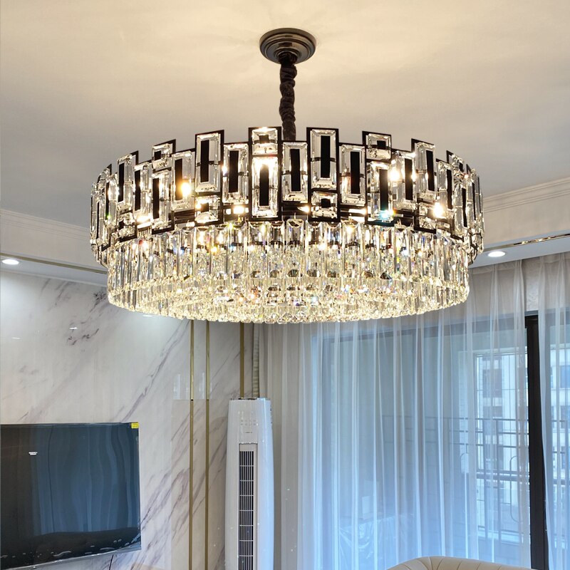 Chandelier Charzetta Crystal Black Chandelier sold by Fleurlovin, Free Shipping Worldwide