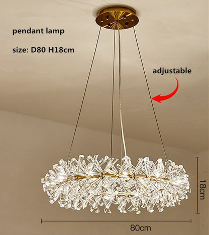 Chandelier Modern Cooper Flower Crystal Chandelier sold by Fleurlovin, Free Shipping Worldwide