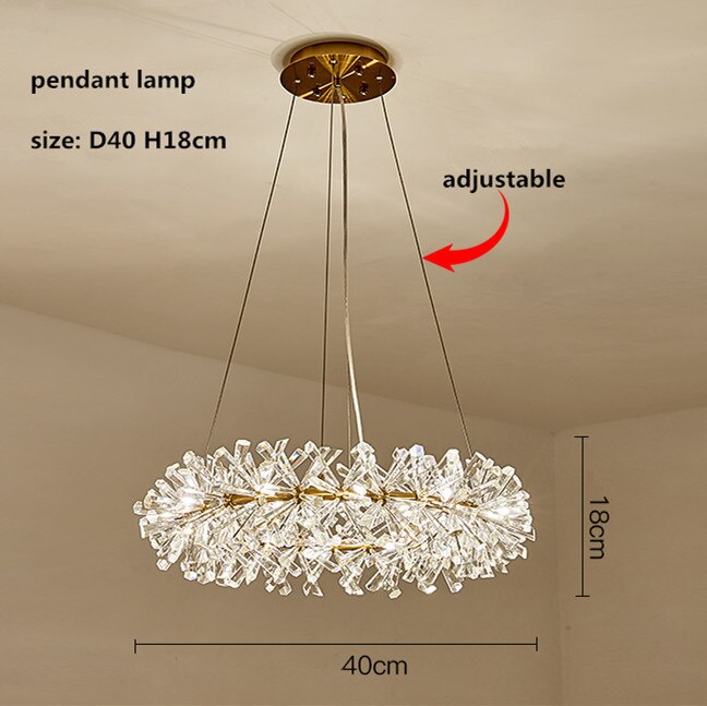 Chandelier Modern Cooper Flower Crystal Chandelier sold by Fleurlovin, Free Shipping Worldwide