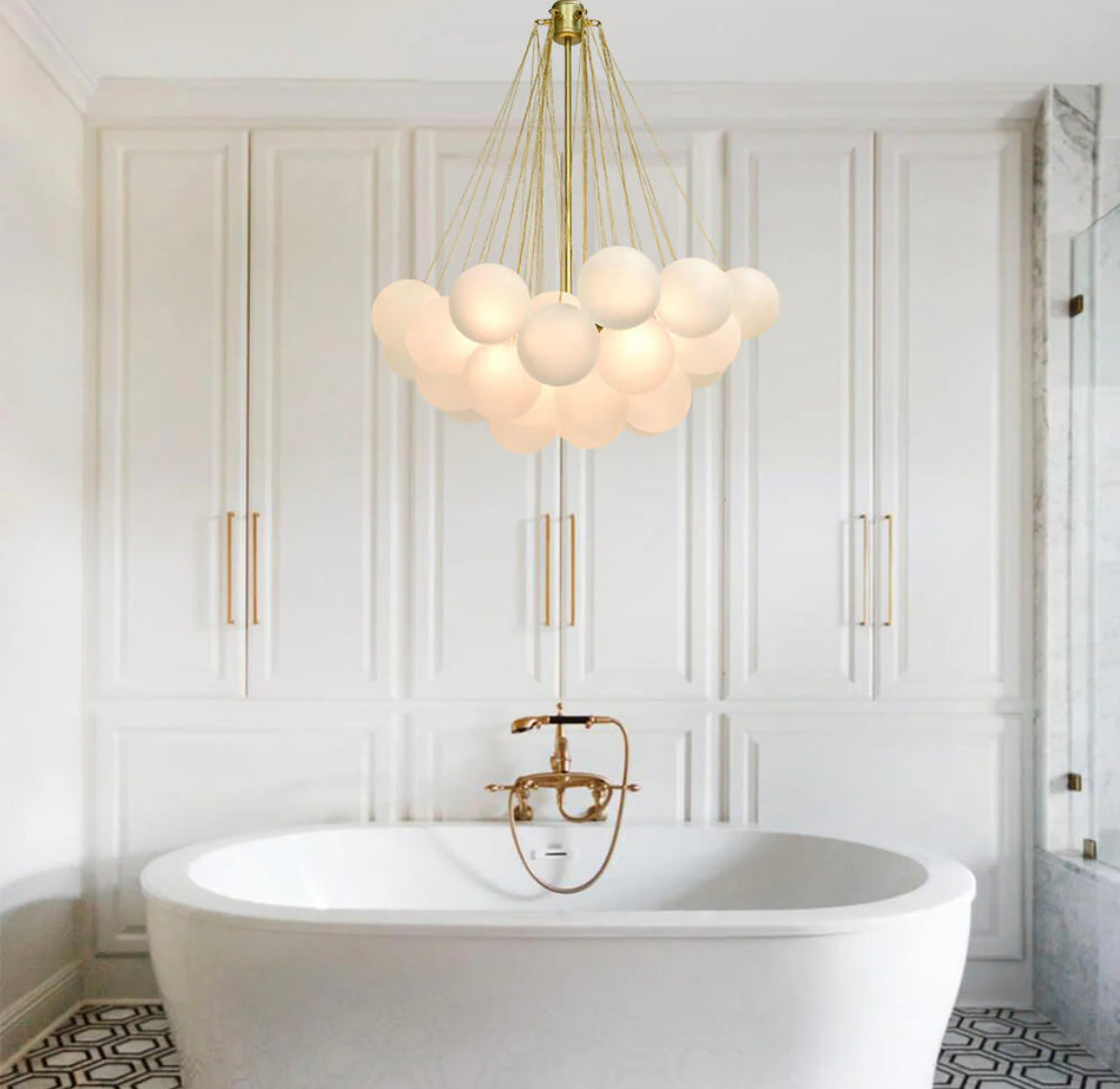 Chandelier Nordic Frosted Glass Ball Chandelier sold by Fleurlovin, Free Shipping Worldwide