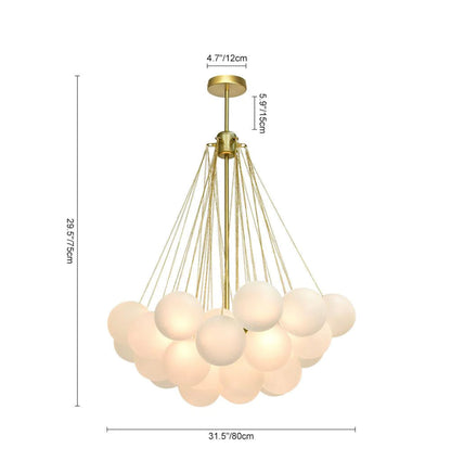 Chandelier Nordic Frosted Glass Ball Chandelier sold by Fleurlovin, Free Shipping Worldwide