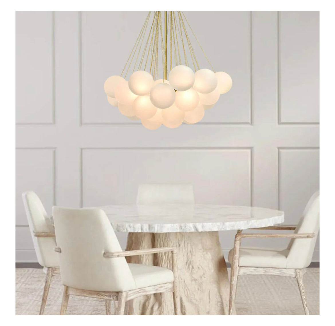 Chandelier Nordic Frosted Glass Ball Chandelier sold by Fleurlovin, Free Shipping Worldwide