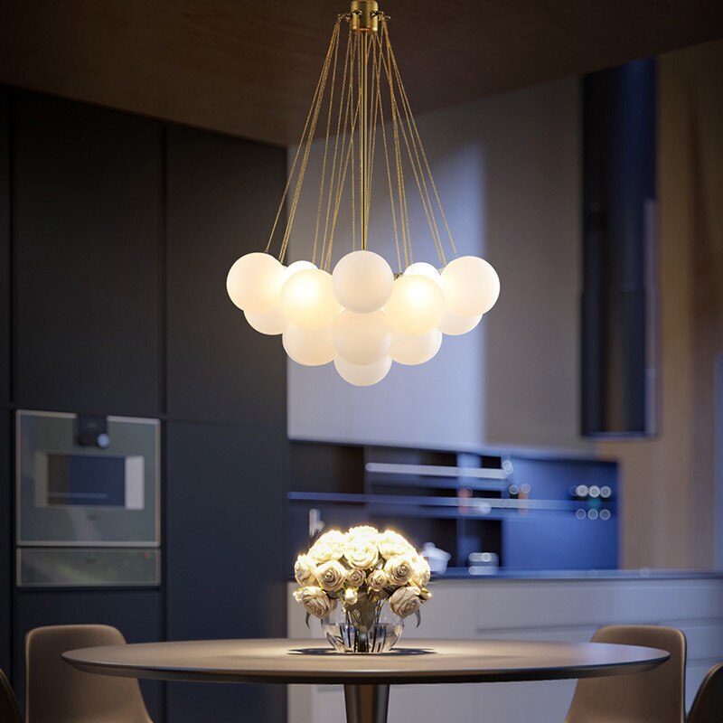 Chandelier Nordic Frosted Glass Ball Chandelier sold by Fleurlovin, Free Shipping Worldwide