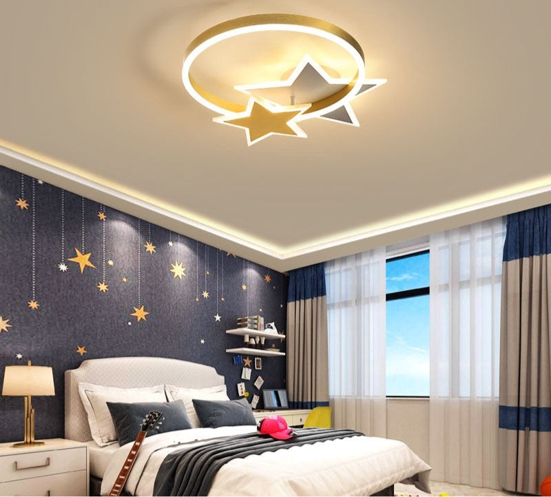 Chandelier Nursery Star Ring LED Ceiling Lamp sold by Fleurlovin, Free Shipping Worldwide