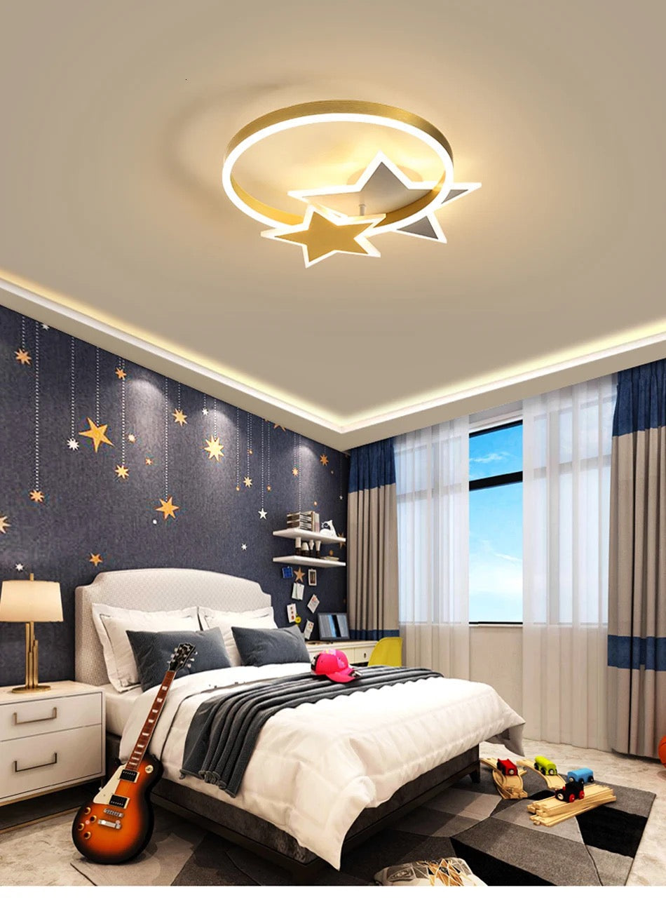 Chandelier Nursery Star Ring LED Ceiling Lamp sold by Fleurlovin, Free Shipping Worldwide