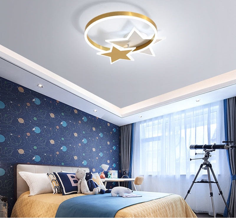 Chandelier Nursery Star Ring LED Ceiling Lamp sold by Fleurlovin, Free Shipping Worldwide