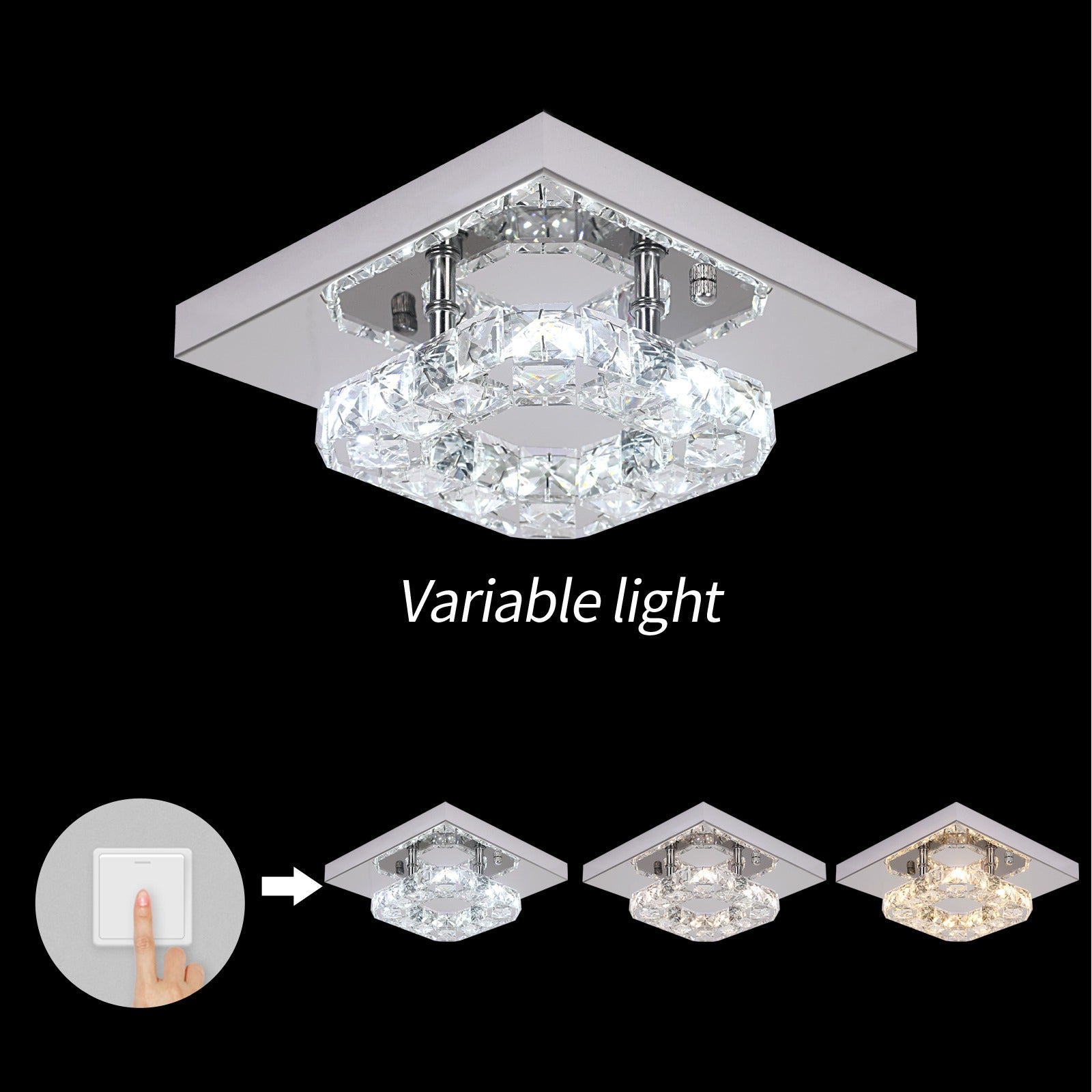 Chandeliers Armani Crystal Square Chandelier sold by Fleurlovin, Free Shipping Worldwide