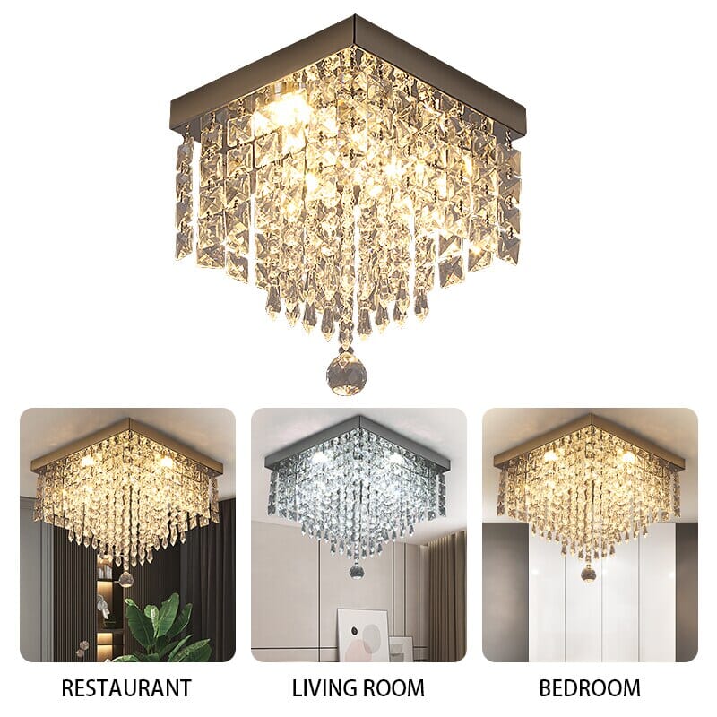 Chandeliers Classic K9 Crystal Square Chandelier sold by Fleurlovin, Free Shipping Worldwide