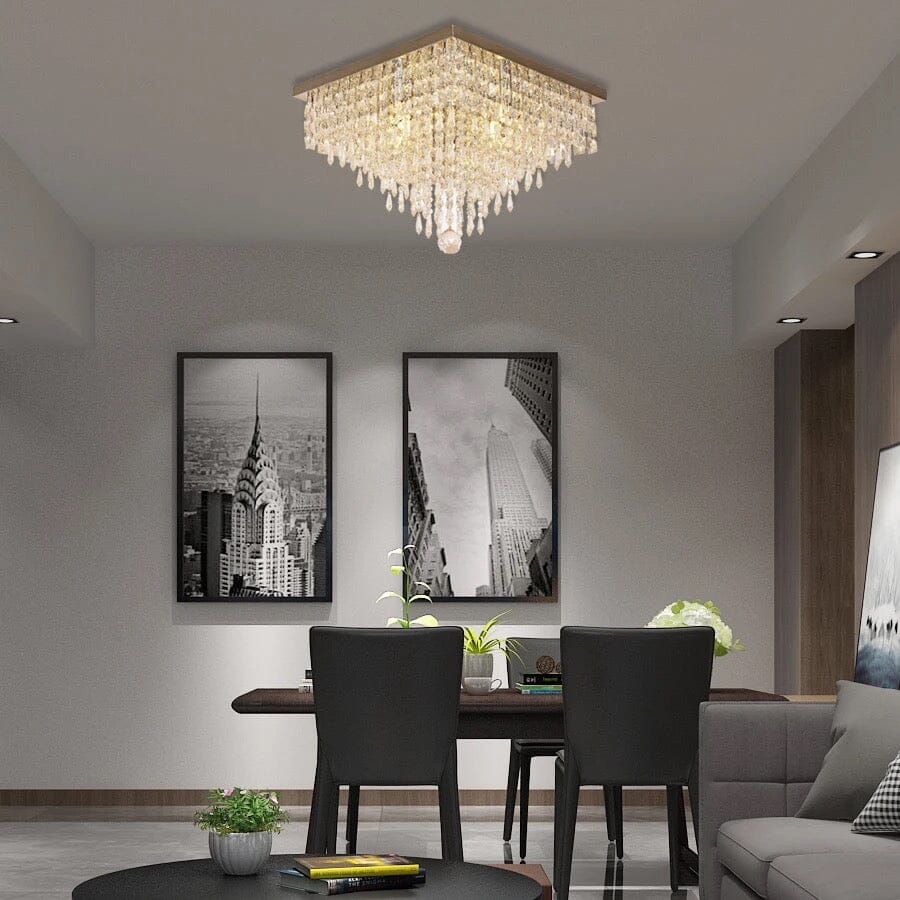 Chandeliers Classic K9 Crystal Square Chandelier sold by Fleurlovin, Free Shipping Worldwide