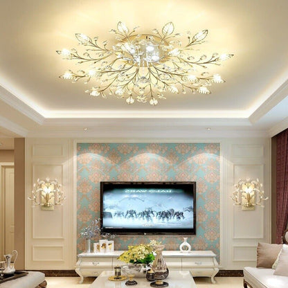 Chandeliers Crystal Flower Wall Chandelier sold by Fleurlovin, Free Shipping Worldwide