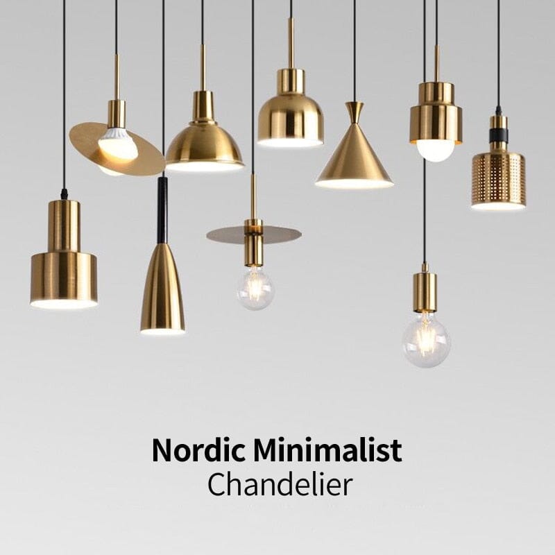 Chandeliers Nordic Designer Golden Pendant Lights sold by Fleurlovin, Free Shipping Worldwide