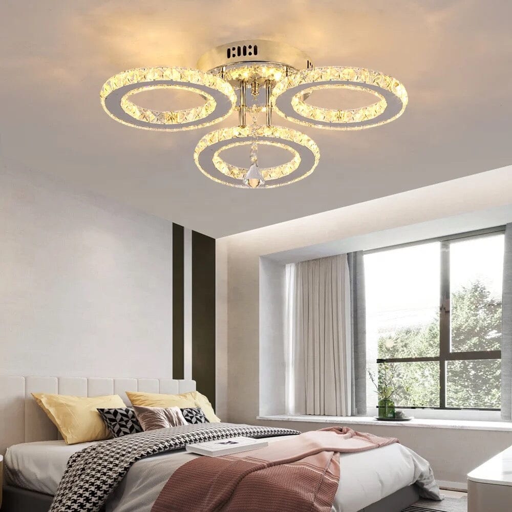 Chandeliers Triple Crystal Ring Chandelier sold by Fleurlovin, Free Shipping Worldwide