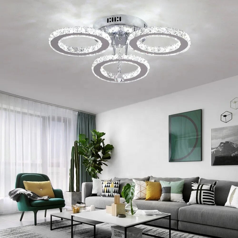 Chandeliers Triple Crystal Ring Chandelier sold by Fleurlovin, Free Shipping Worldwide