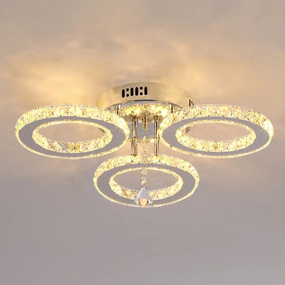 Chandeliers Triple Crystal Ring Chandelier sold by Fleurlovin, Free Shipping Worldwide