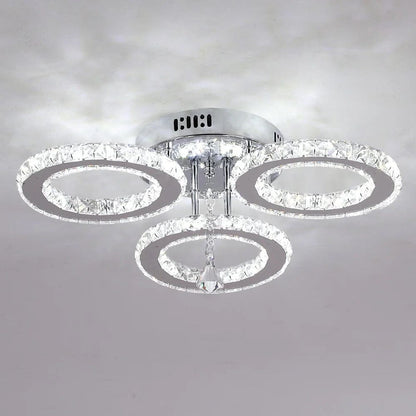 Chandeliers Triple Crystal Ring Chandelier sold by Fleurlovin, Free Shipping Worldwide