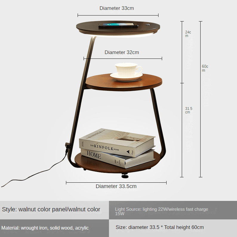  Chestnut Table Lamp & wireless charger sold by Fleurlovin, Free Shipping Worldwide