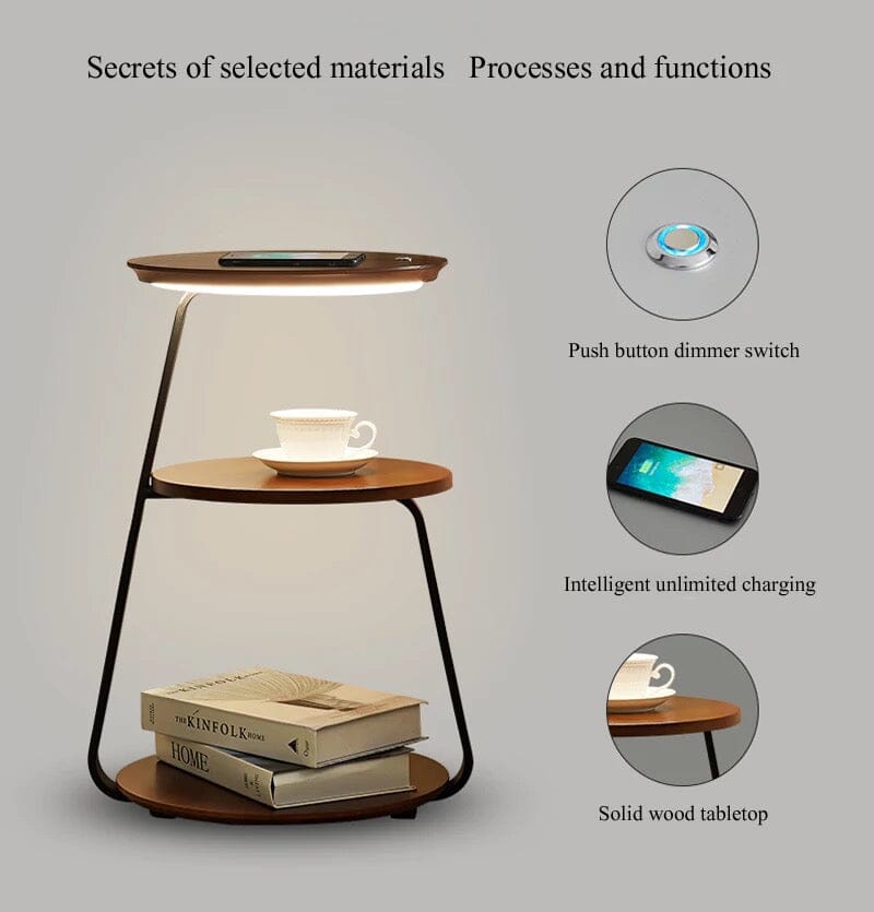  Chestnut Table Lamp & wireless charger sold by Fleurlovin, Free Shipping Worldwide