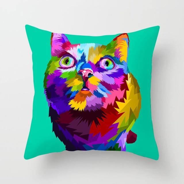  Color Cat Pillowcase sold by Fleurlovin, Free Shipping Worldwide