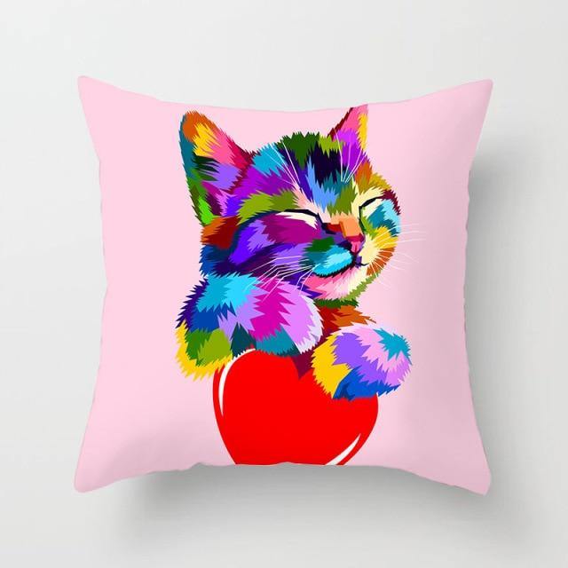  Color Cat Pillowcase sold by Fleurlovin, Free Shipping Worldwide