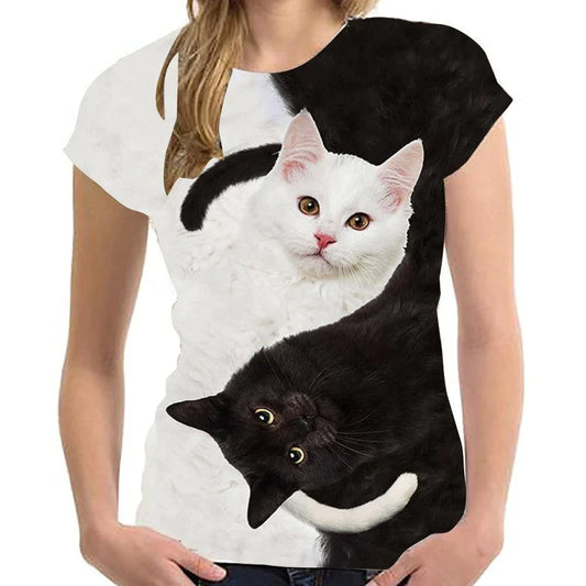  Couple Cat T-Shirt sold by Fleurlovin, Free Shipping Worldwide