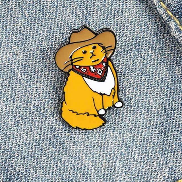  Cowboy Cat Brooch sold by Fleurlovin, Free Shipping Worldwide